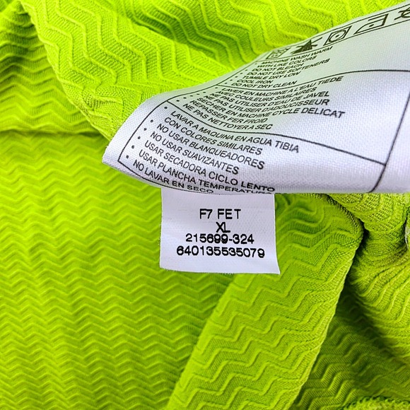 Nike Golf Polo Shirt Men's Size X-Large Lime Green Activewear w/ Nike Swoosh - Picture 5 of 13